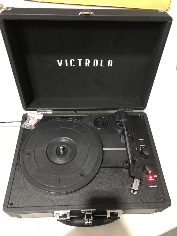 Photo 2 of Victrola Vintage 3-Speed Bluetooth Portable Suitcase Record Player with Built-in Speakers