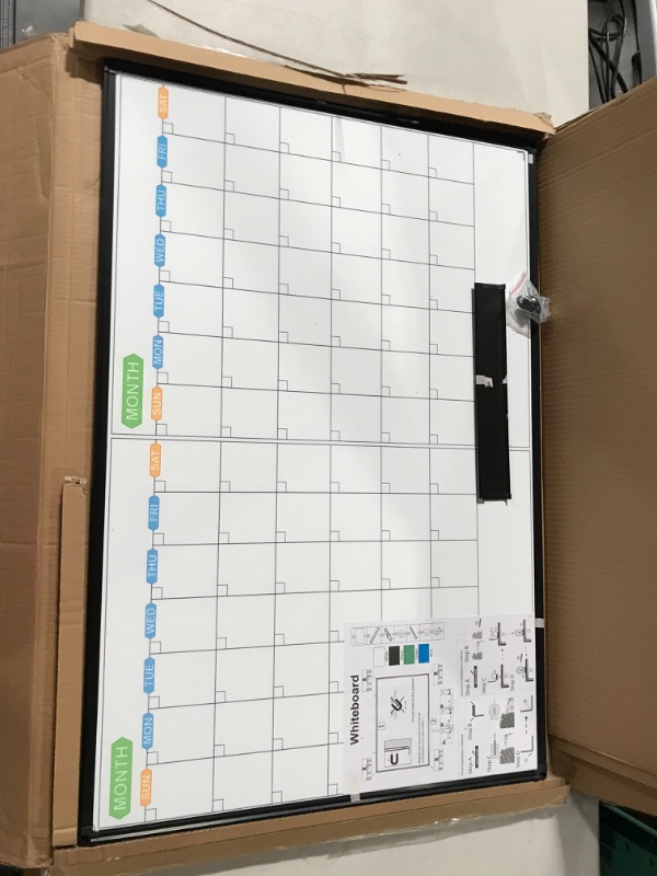 Photo 2 of JILoffice Magnetic Dry Erase Calendar Whiteboard, 2 Month White Board Planner 36 X 24 Inch