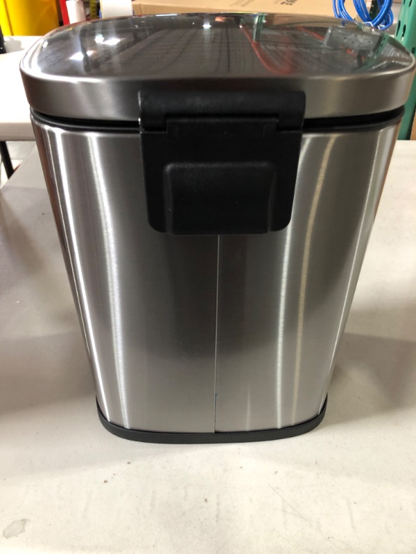 Photo 4 of Amazon Basics 5 Liter / 1.3 Gallon Soft-Close, Smudge Resistant Trash Can with Foot Pedal