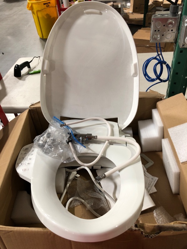 Photo 1 of **SEE NOTES**
KOHLER K- C3 155 Elongated Warm Water Bidet Toilet Seat, White with Quiet-Close Lid and Seat, Automatic Deodorization,