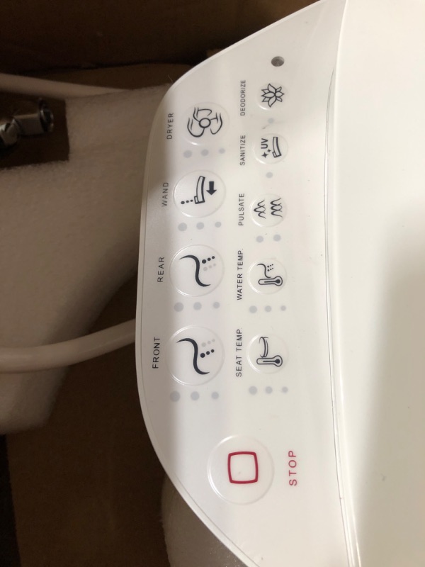 Photo 4 of **SEE NOTES**
KOHLER K- C3 155 Elongated Warm Water Bidet Toilet Seat, White with Quiet-Close Lid and Seat, Automatic Deodorization,