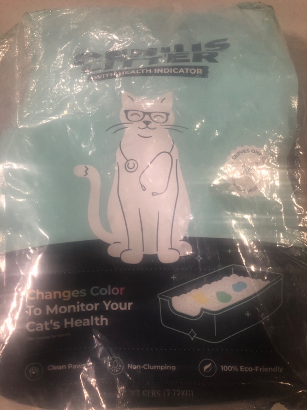 Photo 2 of Alpha Paw - Genius Cat Litter, 5-Color Health Indicator, Odor Eliminating, Non-Stick, 6 Lbs. 1 Cat