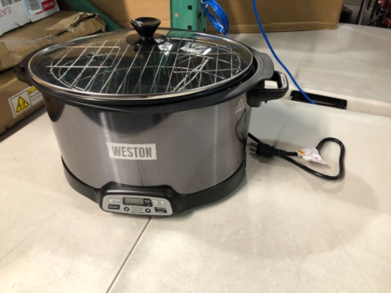 Photo 3 of [USED/MISSING] WESTON BRANDSIndoor Electric Smoker & Programmable Slow Cooker, 6 Quart