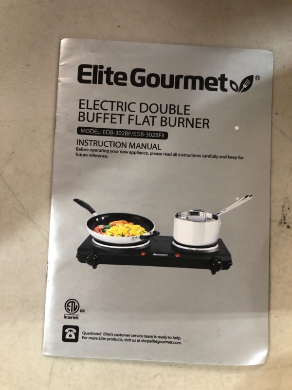 Photo 7 of [USED] Elite Gourmet Countertop Double Cast Iron Burner