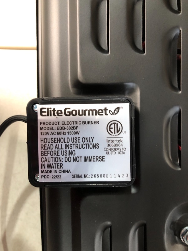 Photo 3 of [USED] Elite Gourmet Countertop Double Cast Iron Burner