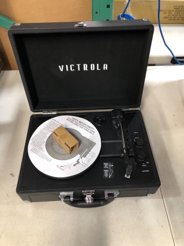 Photo 4 of Victrola Vintage 3-Speed Bluetooth Suitcase Record Player 