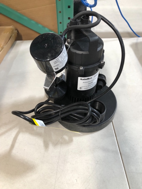 Photo 2 of [USED] Rainbro 1/2 HP Thermoplastic Submersible Sump Pump