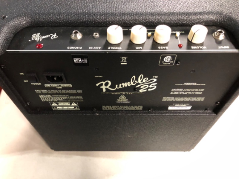 Photo 2 of **USED**PARTS ONLY**UNABLE TO TEST**NO POWER CHORD**
Fender Rumble 25 V3 Bass Amplifier 