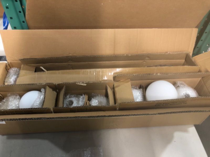 Photo 1 of **USED/MISSING HARDWARE**BOKT Modern Gold Hanging Chandelier 7-Lights Frosted Glass Globe Pendant Personalized 