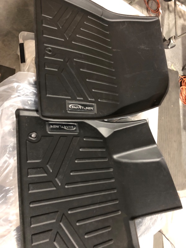 Photo 1 of SMARTLINER Custom Fit Floor Mat Black 2 Row Liner Set Compatible with 2020-2023 Hyundai Palisade w/ Bucket Seats