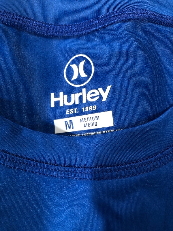 Photo 3 of Hurley Sunny Side Hybrid Stretch UPF Sunshirt - MEDIUM BLUE