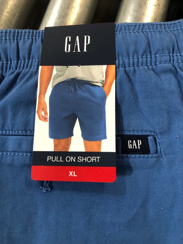 Photo 4 of Gap Men's 7" Inseam Drawstring Pull On Elastic Waistband Short (Delft, X-Large)