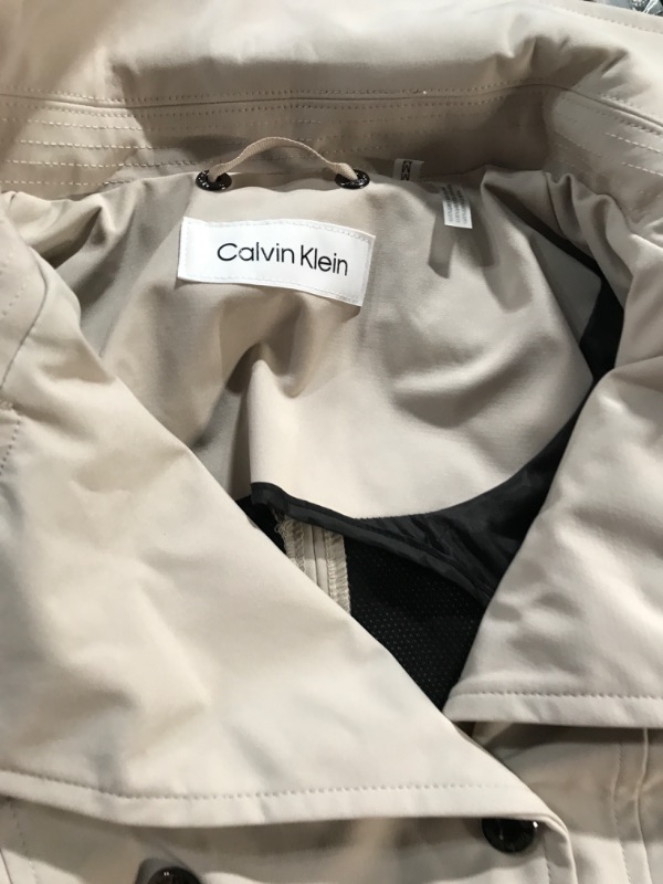 Photo 1 of Calvin Klein Women's Double Breasted Belted Rain Jacket with Removable Hood