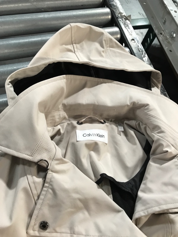 Photo 3 of Calvin Klein Women's Double Breasted Belted Rain Jacket with Removable Hood