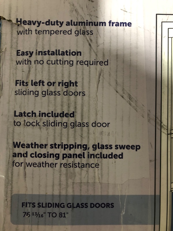 Photo 4 of * used * flap opening 10 1/4" x 16 3/8" * rise 4 1/4" 
PetSafe Sliding Glass Pet Doors - Extreme Weather Door or 2-Piece Standard Door -