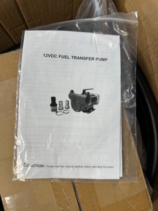 Photo 3 of 12V Gasoline Fuel Transfer Pump Kit, 15 GPM / 57 LPM Self-Priming Fuel Pump, 14' FT Discharge Hose