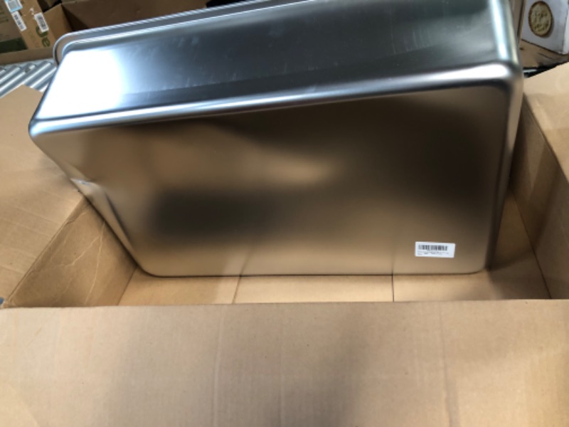 Photo 1 of *DAMAGED* SEE NOTES  Kichwit Extra Large Stainless Steel Open Cat Litter Box with High Sides,