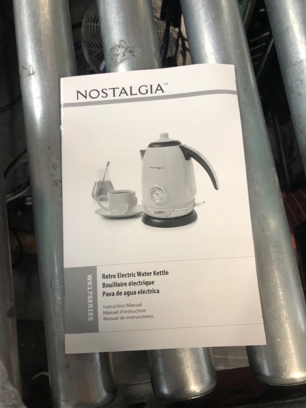 Photo 4 of Nostalgia Retro Stainless Steel Electric Tea And Water Kettle  Aqua 