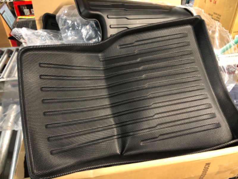 Photo 3 of (6 Pack) Tesla Model Y Floor Mats 2023 2022 2021 2020 3D Full Cover Front Rear Trunk Mats Custom Fits Floor Liners for Tesla Model Y Accessories All-Weather Protect Rear Cargo Liner Mats Model Y ?6 Pack?Floor+Cargo+Trunk Mats