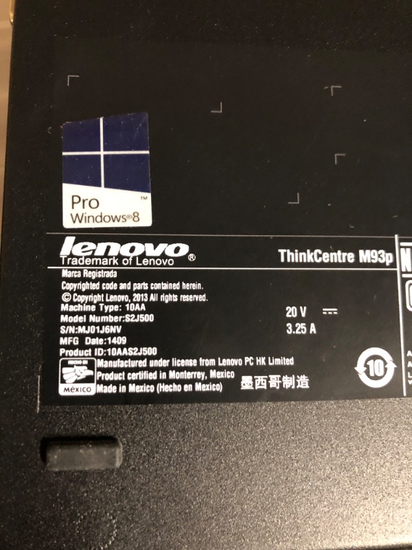 Photo 4 of Lenovo ThinkCentre M93p Tiny Desktop Computer PC, Intel Core i7 up to 3.0GHz, 16G Ram, 256G SSD, WiFi, BT 5.0, DP, VGA, USB 3.0, Windows 10 Pro 64 Bit-Multi-Language Supports En/Sp/Fr(Renewed)