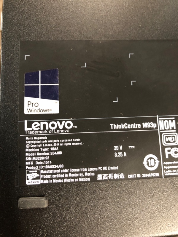 Photo 1 of Lenovo ThinkCentre M93p Tiny Desktop Computer PC, Intel Core i7 up to 3.0GHz, 16G Ram, 256G SSD, WiFi, BT 5.0, DP, VGA, USB 3.0, Windows 10 Pro 64 Bit-Multi-Language Supports En/Sp/Fr(Renewed)
