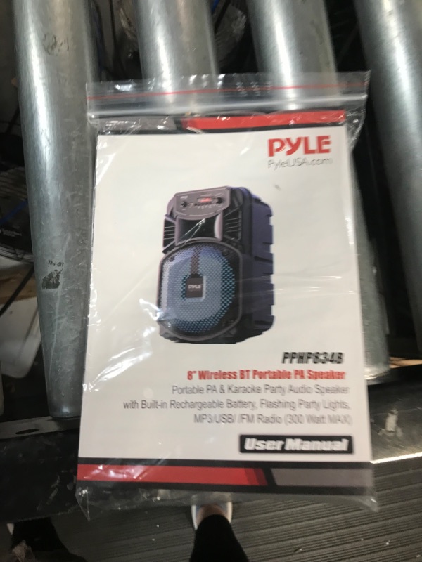 Photo 3 of Pyle Portable Bluetooth PA Speaker System-300W Rechargeable Remote PPHP834B