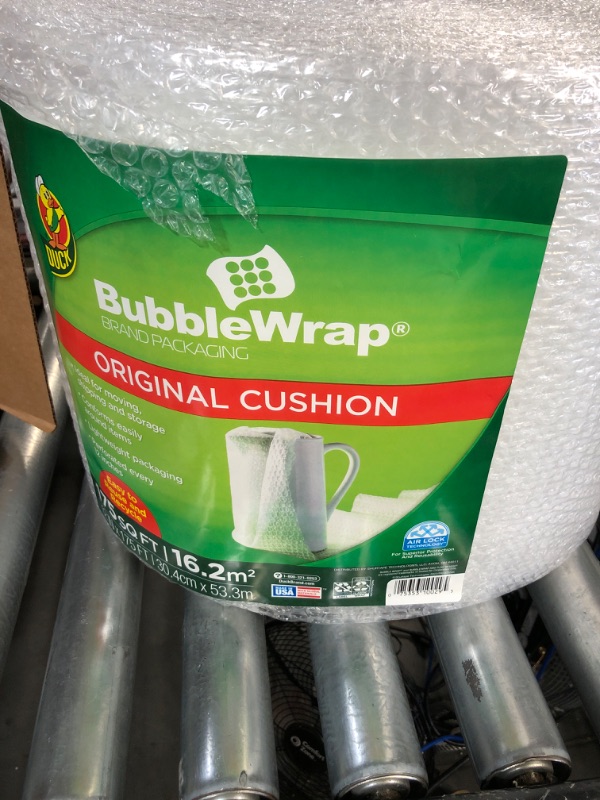 Photo 2 of Duck Brand Bubble Wrap Roll, Original Bubble Cushioning, 12" x 175'