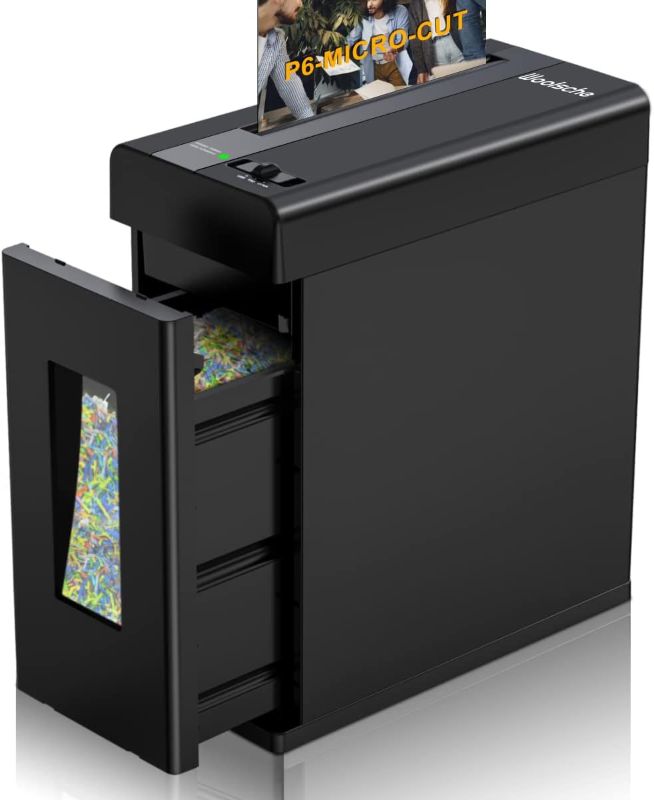 Photo 1 of Paper Shredder, 6-Sheet Micro Cut with 2.9 Gallons Bin,