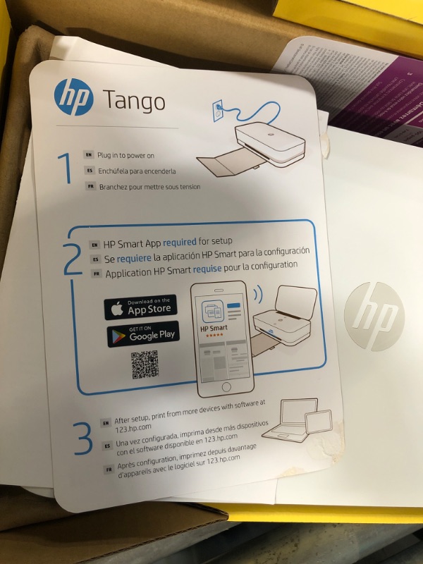 Photo 2 of HP - Tango Wireless Instant Ink Ready Inkjet Printer - Wisp Gray