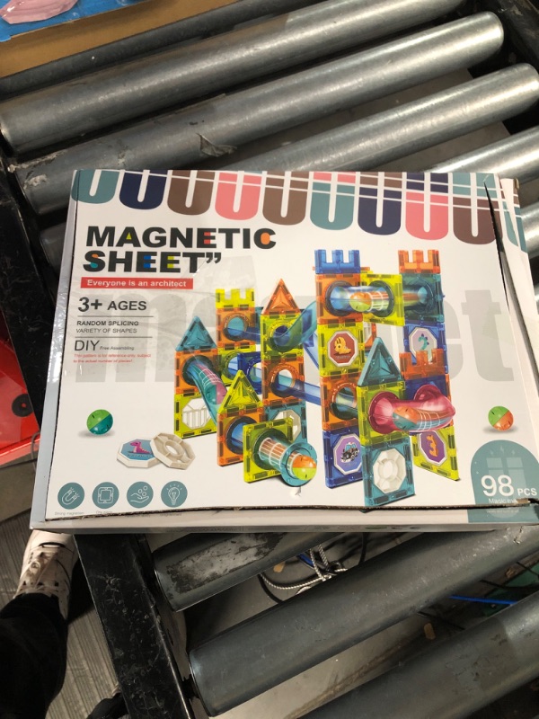 Photo 1 of Hitish Magnetic Marble Run Set, 75 Pcs Magnetic Tiles 3D Building Blocks STEM Learning Toys, Magnetic Race Track Play Set Magnet Construction Toys for Boys Girls Ages 3+