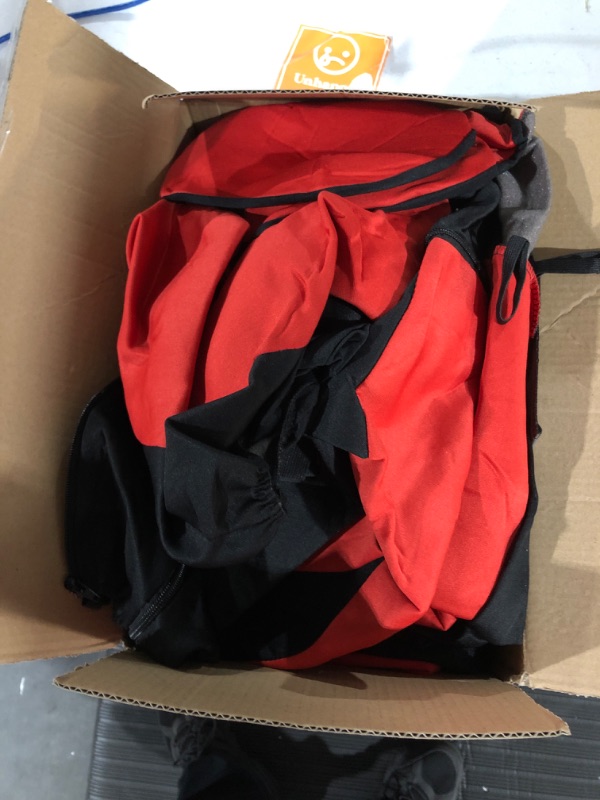 Photo 2 of BDK PolyPro Car Seat Covers Full Set in Red on Black – Front and Rear Split Bench 