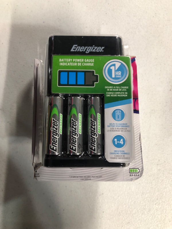 Photo 3 of Energizer 1 Hour Battery Charger for AA Batteries and AAA Batteries 3.31"D x 4.33"W x 8.19"H