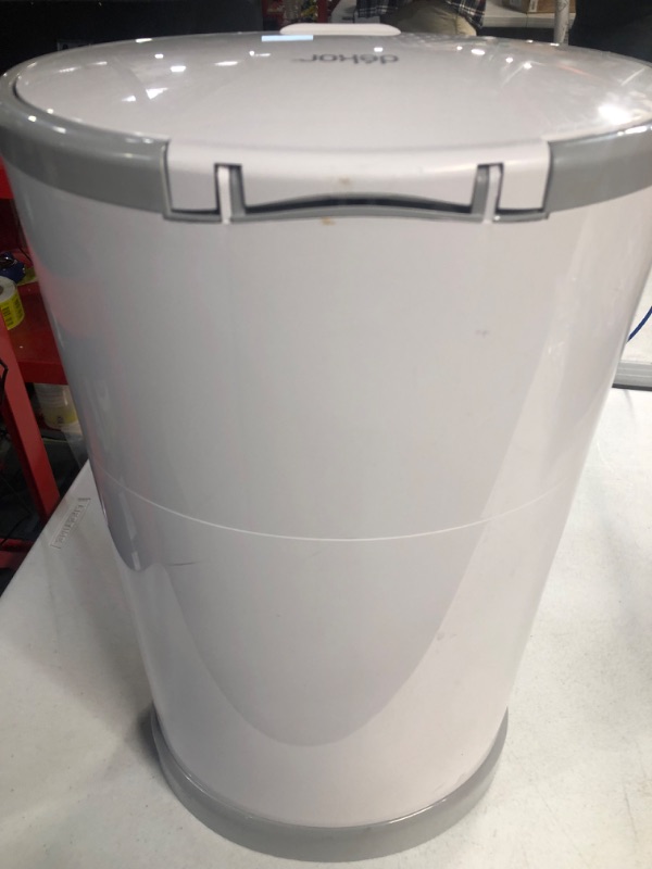 Photo 3 of Dekor Classic Hands-Free Diaper Pail | White 12.25 x 21 x 8.75 inches