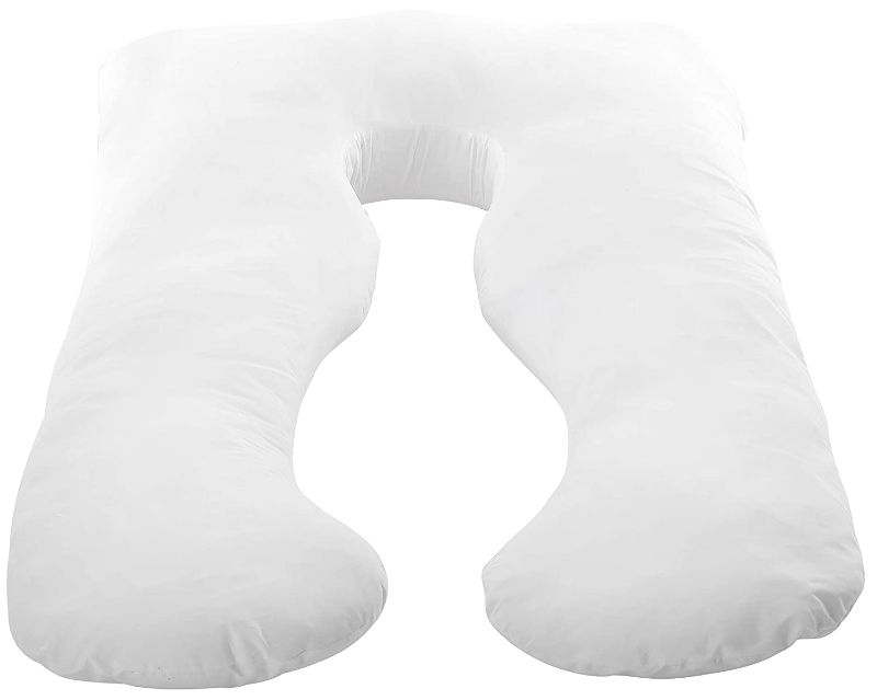 Photo 1 of  Hypoallergenic Down Alternative Premium Pregnancy U Pillow with Zippered Cover ?54 x 36 x 5 inches