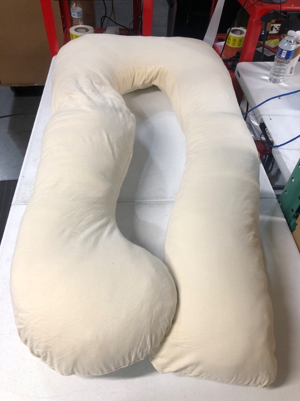 Photo 2 of  Hypoallergenic Down Alternative Premium Pregnancy U Pillow with Zippered Cover ?54 x 36 x 5 inches