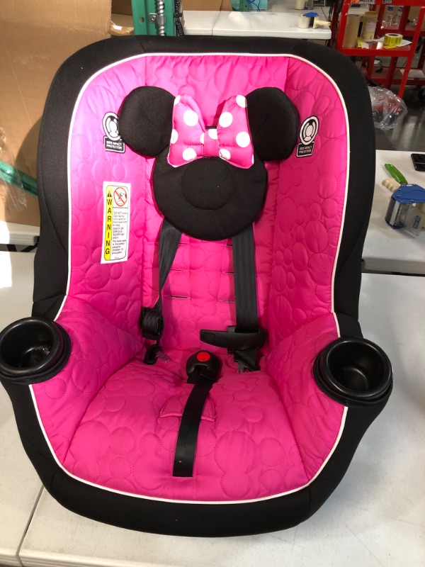 Photo 2 of Disney Baby Onlook 2-in-1 Convertible Car Seat, Rear-Facing 5-40 pounds Mouseketeer Minnie