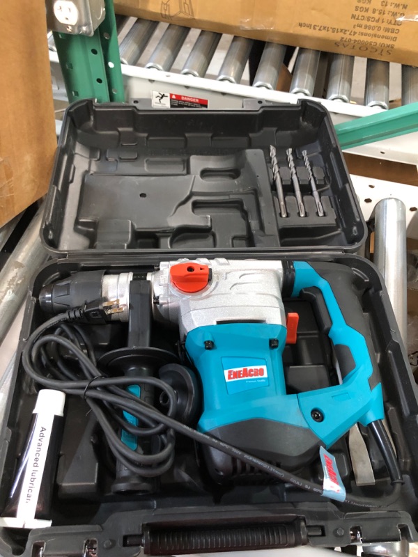 Photo 2 of ENEACRO 1-1/4 Inch SDS-Plus 13 Amp Heavy Duty Rotary Hammer Drill, Safety Clutch 4 Functions with Vibration Control 