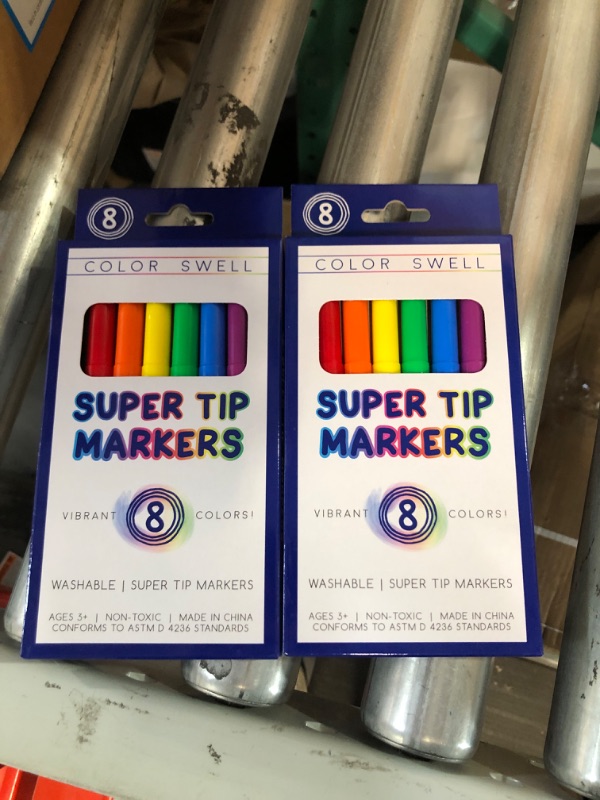 Photo 3 of Color Swell Super Tip Washable Marker Pack of 8 (2 PACKS) 