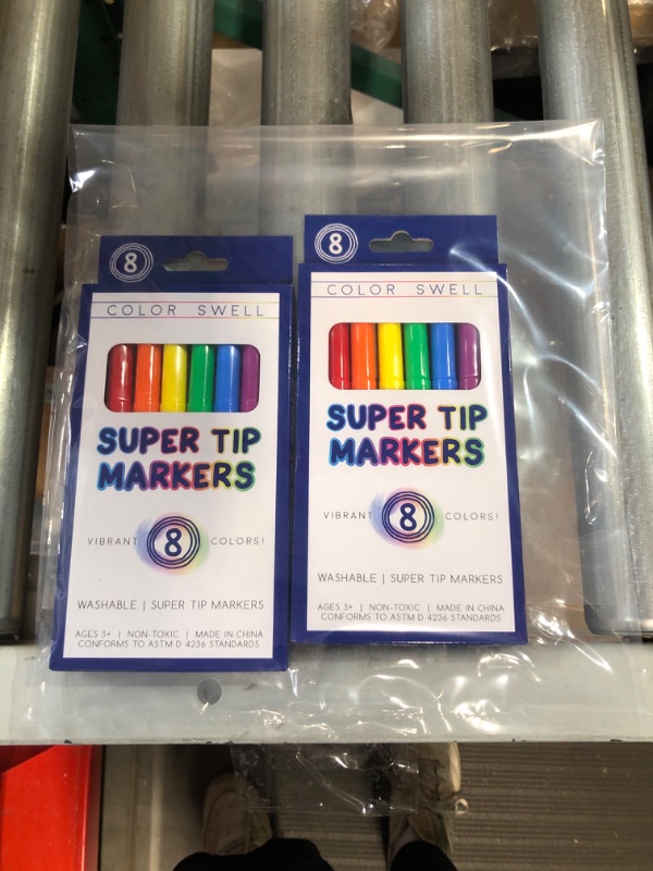 Photo 3 of Color Swell Super Tip Washable Marker Pack of 8 (2 PACKS) 