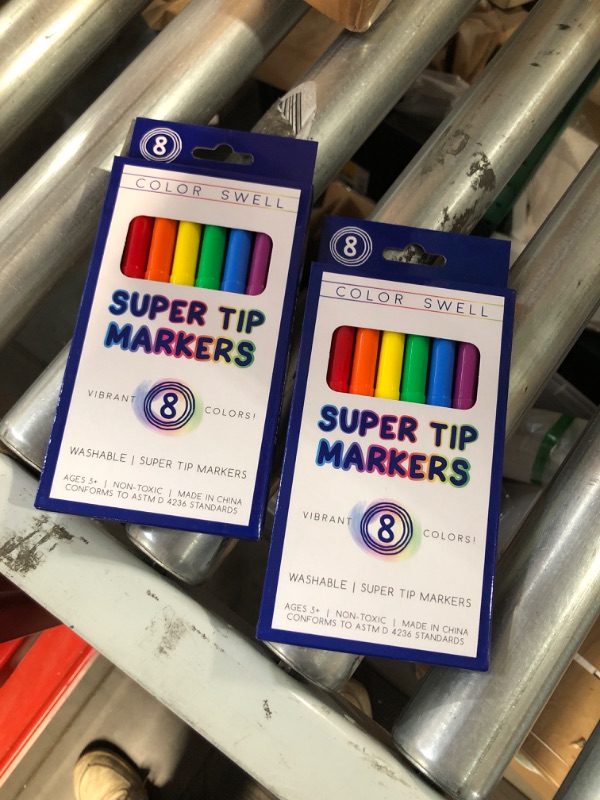 Photo 3 of Color Swell Super Tip Washable Marker Pack of 8 (2 PACKS) 