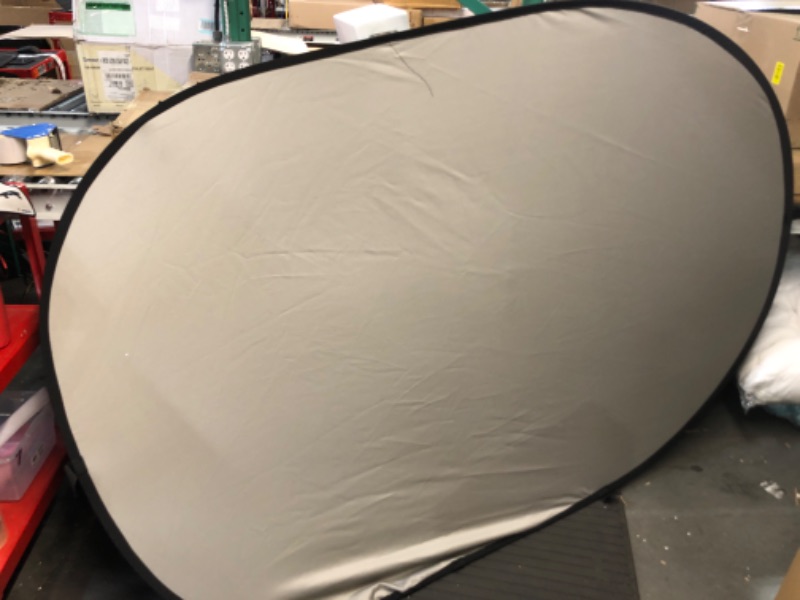 Photo 3 of Selens 1.5X2M Collapsible Reflector 2 in 1 Popup Backdrop Reversible Collapsible Studio Screen Cloth Background Oval Reflector