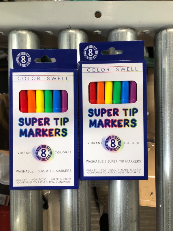 Photo 3 of Color Swell Super Tip Washable Marker Pack of 8 (2 PACKS) 