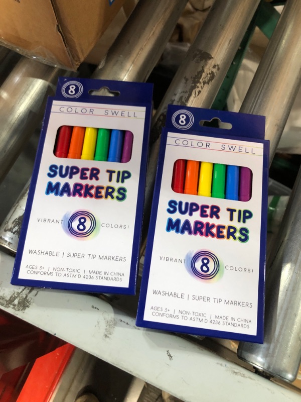 Photo 3 of Color Swell Super Tip Washable Marker Pack of 8 (2 PACKS) 