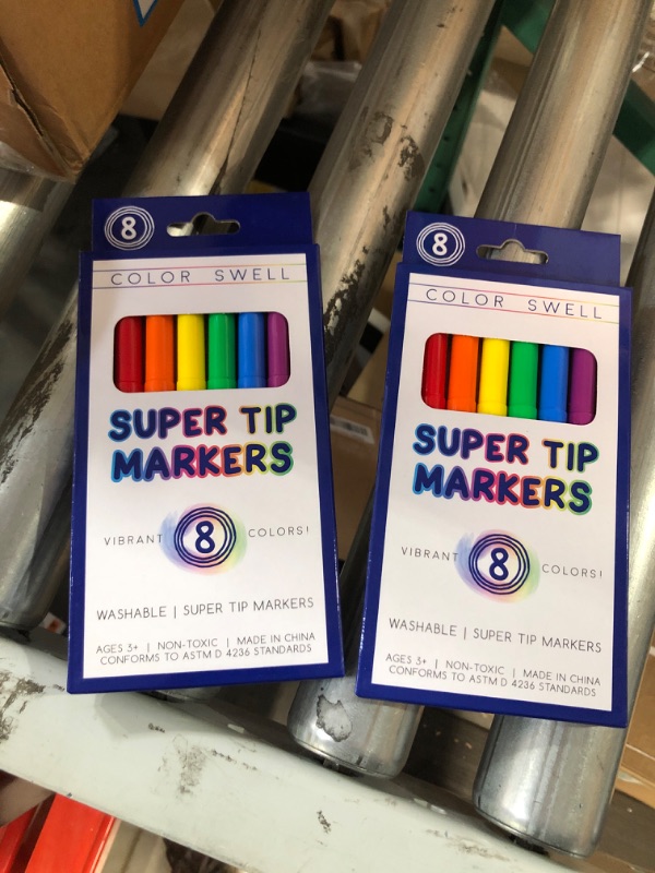 Photo 3 of Color Swell Super Tip Washable Marker Pack of 8 (2 PACKS) 