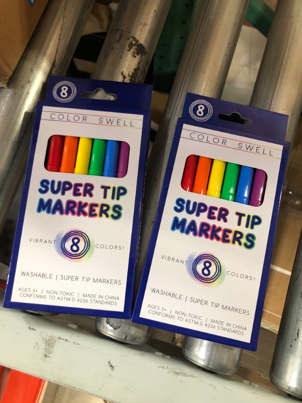 Photo 3 of Color Swell Super Tip Washable Marker Pack of 8 (2 PACKS) 