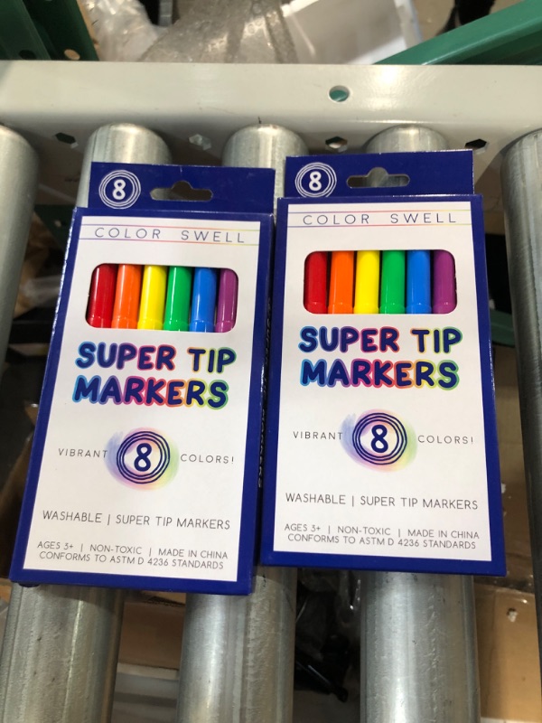 Photo 2 of Color Swell Super Tip Washable Marker Pack of 8 (2 PACKS) 