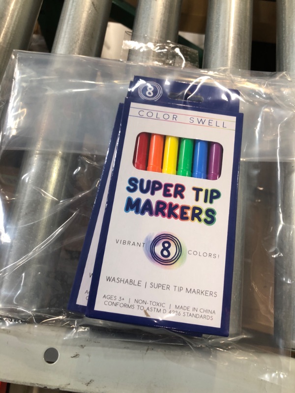 Photo 1 of Color Swell Super Tip Washable Marker Pack of 8 (2 PACKS) 