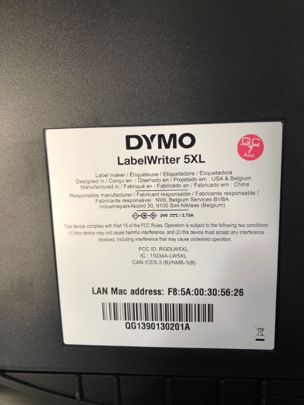 Photo 3 of DYMO LabelWriter 5XL Label Printer, Automatic Label Recognition, Prints Extra-Wide Shipping Labels (UPS, FedEx, USPS) from Amazon, eBay, Etsy, Poshmark, and More, Perfect for eCommerce Sellers LabelWriter 5XL Thermal Label Printers