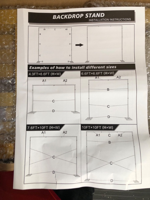 Photo 3 of Fomcet 10FT x 10FT Backdrop Stand Heavy Duty with Base