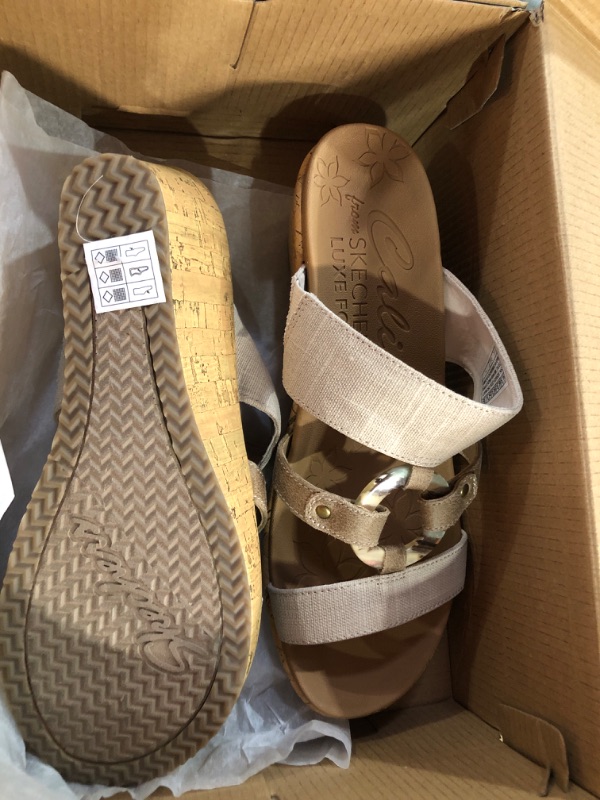 Photo 2 of Skechers Women's Slide Wedge Sandal 8 Natural